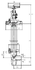 Криогенный запорный клапан угловой CCK T151DB50-100 PN10