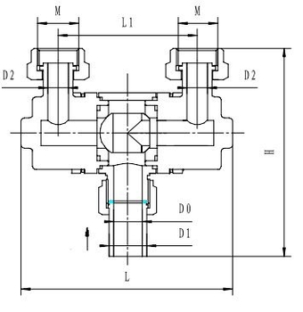 Криогенный переключающий кран типа T305DQ25-50