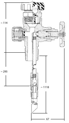 Мультиклапан Multivalves® для отбора жидкой фазы СУГ из газовых баллонов DOT серии 8555DL